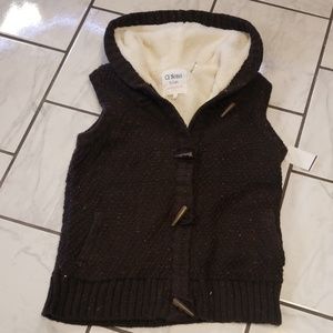 Sweater jacket lined with fur. NWT